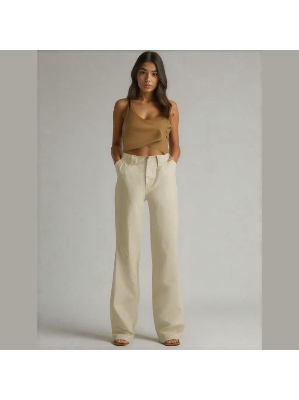 Wild Fable Low Rise Flare Tan Pants 00
